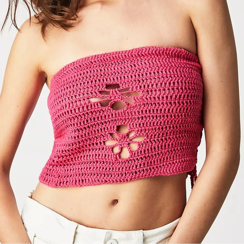 Free People x Tach Crochet Top - Picture 1 of 12